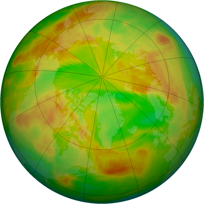 Arctic ozone map for 07 June 1982